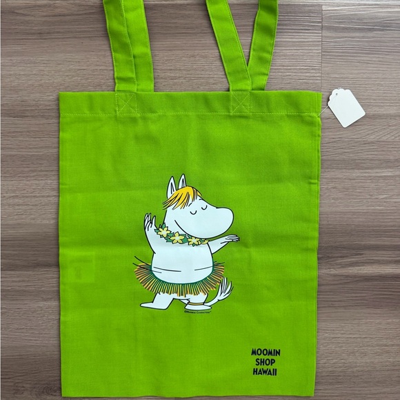 Moomin Handbags - Moomin Shop Hawaii Green Tote Bag